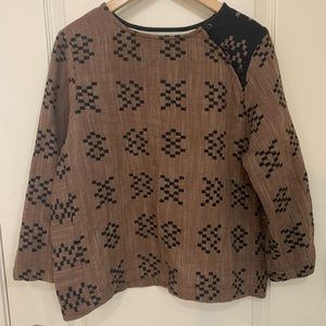 Ace & Jig Scott top in Sampler Brown